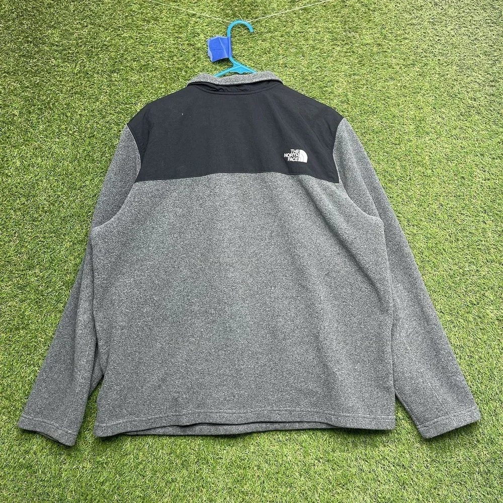 The North Face Pullover Jacket Mens XL Half-Zip Grey Fleece Outdoor Hiking